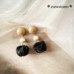 ☆ファーのレトロピアス(イヤリング)