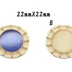 ガラスカボション 空 6個入り 25mm アクセサリーパーツ 手芸材料