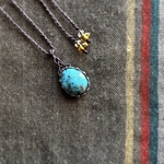 ペルシャンターコイズのマクラメネックレスb