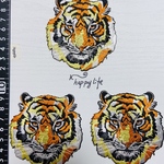 3枚入りリアルタイガー刺繍アイロンワッペン
