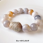 🆕アラシャン瑪瑙ふくろうさん入り♡大玉瑪瑙ブレスレット☆*:.｡. 