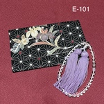 E-101再販　着物リメイク　麻の葉　花　数珠入れ