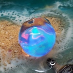 置物　星の欠片クリスタル(ハイブリッドオパールオーロラユニコーンカラー緑斑)