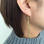 真鍮ピアス「 pine needle」