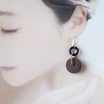 大ぶりウッドピアス✳イヤリング