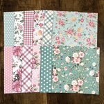 コラージュペーパー15×15cm12枚入・スプリングカラー
