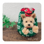12/18 10:00〜販売〈送料無料〉年末特別販売③ヨークシャテリア♡獅子舞わんこ お正月飾り(mii._.wool)