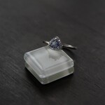 タンザナイト　トリリアントCZリング　SILVER925
