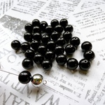 【30個】アクリルビーズ ブラック 12mm