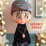 ジャガードニット帽×ネックレス【ネオブライス】小物セット　クリスマスsale