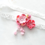 tumami＊お宮参りܤ初節句ܤ出産祝いܤお食い初め　　和ベビーヘアバンド