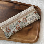 刺繍リボン フラットペンケース