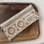 刺繍リボン フラットペンケース