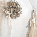 アンティークカラーリース ✱eucalyptus × mimosa ✱