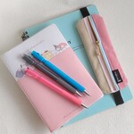倉敷帆布&デニム手帳用ペンケース(アイボリー×ピンク)