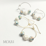 新色＊モザイクシェルのフープピアス＊イヤリング