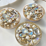 きらきらバタフライビジュー スマホグリップ　ポップアップソケット　