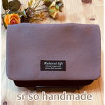 現場の声から出来た大人の横型移動ポケット　8号帆布　ピンクベージュ☆オーガナイザー　ワークポシェット