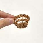 ミニチュア　透かし編みカゴバッグ / Miniature Openwork Basket  / hinoki