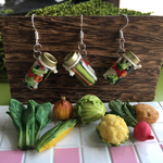 再再再再販！　野菜のピクルス　片耳ピアス