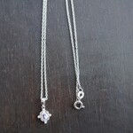 タンザナイト　フラワーレースネックレス　SILVER925