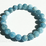 No.810 ○* ヒマラヤ産 アクアマリン　8mm　ブルー　シンプル　パワーストーン　ブレスレット ○* 天然石 3月 誕生石 ブレス　blancmille