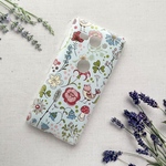 AQUOS XPERIA Galaxy ケース pixel  HUAWEI  全機種対応   ボタニカル 花柄  ブルー