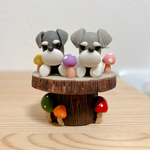 【再再再販】【既製品】きのこの切り株deゴロゴロ♥シュナウザー