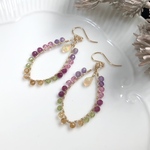 【Y様オーダー品】オパール・カラフル天然石*デザインピアス