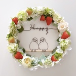 仲良しぷっくり文鳥のHappyストロベリーリース