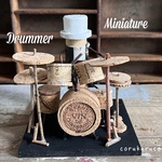 🎁自分へのご褒美に🥁ミニチュアドラムとドラマー
