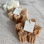 3色セット★雪の結晶キャンドル★ソイキャンドル