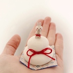 鏡餅うさぎちゃん⭐︎選べるリボン&敷き布８パターン