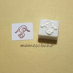 《再販》みつあみおんなのこ おにぎり：消しゴムはんこ。