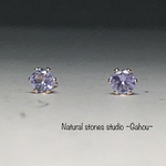 14k【宝石質タンザナイト】紺碧色のピアス/タンザニア産AAA/3mmラウンド/12月誕生石/無料ラッピング/ギフト