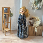 リバティ生地(リフレクションズ) カシュクールワンピース　リカちゃんサイズ　ピュアニーモ2エモーションS
