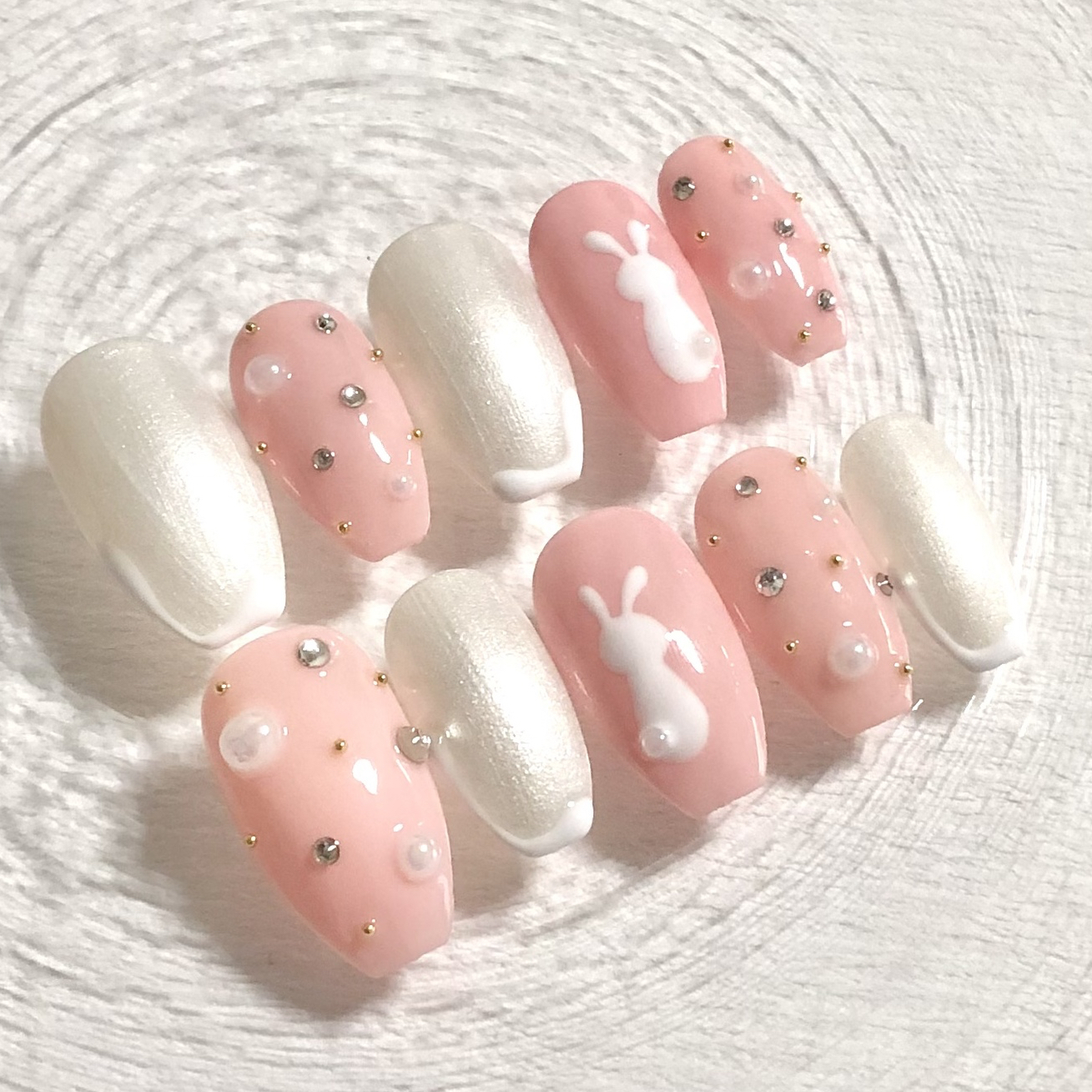 🐰うさぎネイル 干支ネイル ビジューネイル💍 - cororonail | minne