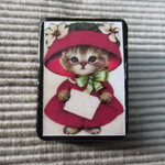 チャイルドクリスマス　猫ブローチ 3134