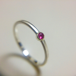 Silver/Ruby Ring『Cranberry 』