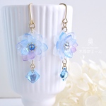 ゆれる氷の花ピアス