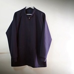セール75％オフ🔥たった一つの…メンズ🔷C/Pe/Puダンボールニット🔷ジップアップ🔷スタンドカラー🔷ラグランスリーブ🔷ハーフブルゾン🔷LLサイズ🔷ダークネイビー