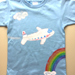 名前入れ 手描きTシャツ【ひこうき】