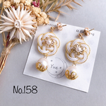 *お花とパールのピアス*【No.158】