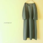 *受注製作* ドロップショルダーのワンピース。C&S海のブロード。ブルーグレー。【М】