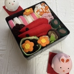 フェルトままごと✩.*˚おせち料理✩.*˚お重黒1セット✩.*˚