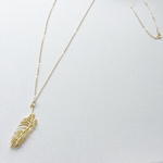 フェザー　14kgf ロングネックレス 　