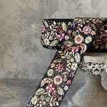 [実物のお色味と違う場合があります] インド刺繍リボン　花　インド刺繍　スパンコール　刺繍リボン　リボン　りぼん　※10月8日よりゆうパケットにて発送