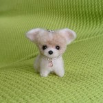 チワワ クリーム パピー羊毛フェルト