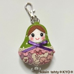 マトリョーシカ の リール キーホルダー 【マトリョシカ】 緑藤