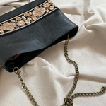 3way 合皮×刺繍リボン　ポシェット　